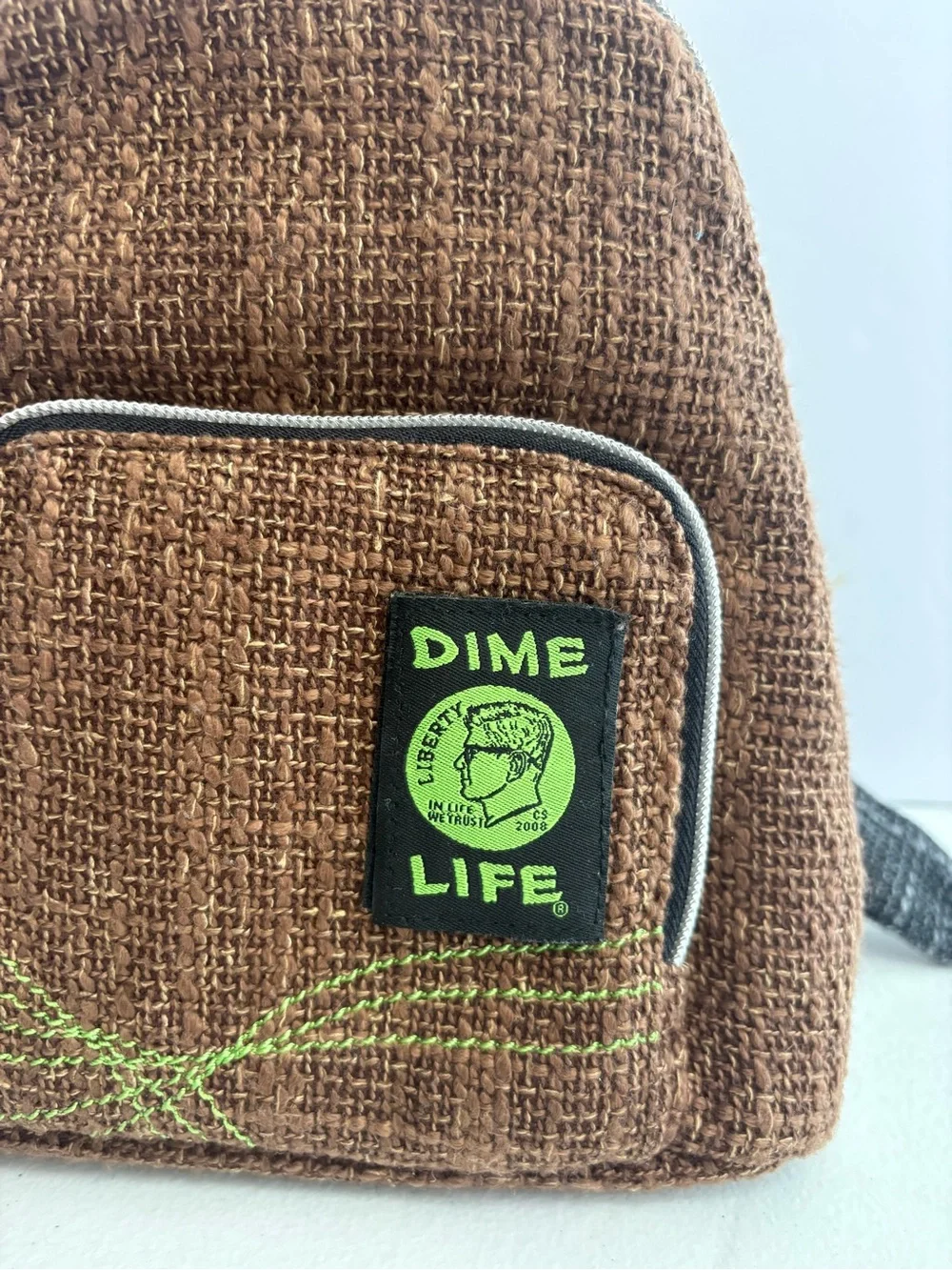 brown Dime Bags Club Kid mini backpack Earthy Canvas